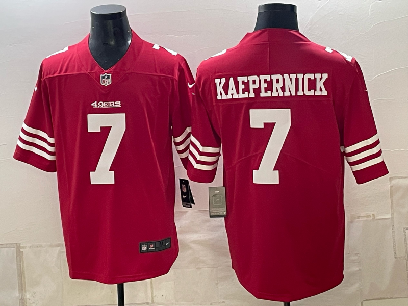 Men 2026 Nike San Francisco 49ers #7 Kaepernick red NFL Jersey 100601